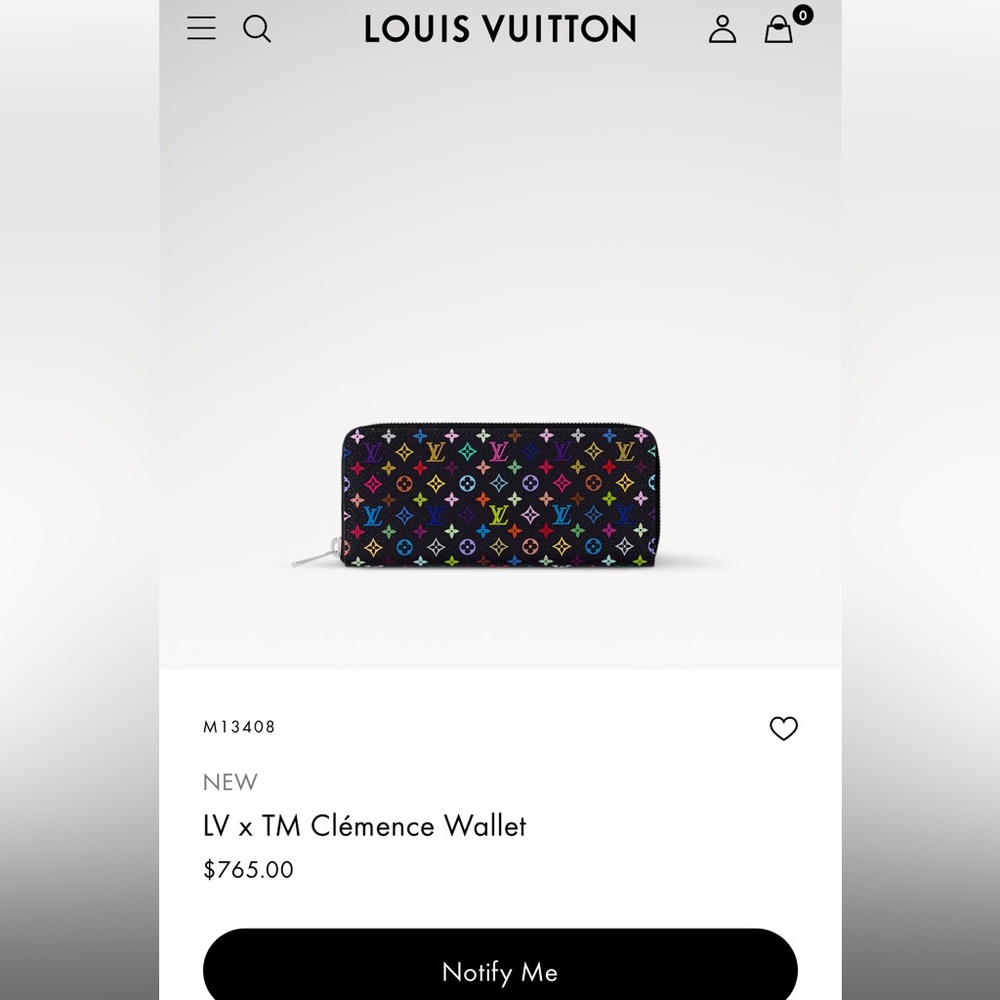 New Louis Vuitton x Takashi Murakami Clemence Wallet